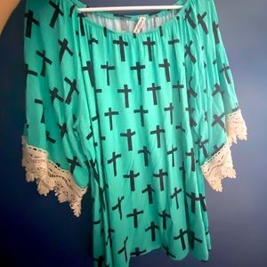 Mint green blouse
